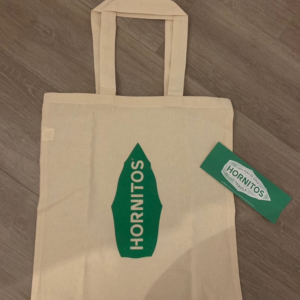 FREE WITH PURCHASE hornitos tote and sticker